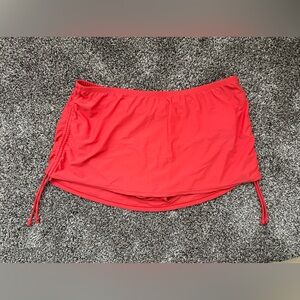 Cacique Coral Ruched Swim Skirt Size 18